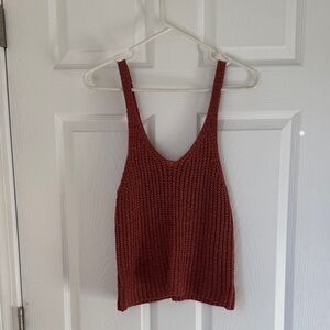 moon & madison Knit Tank Top - Deep Red